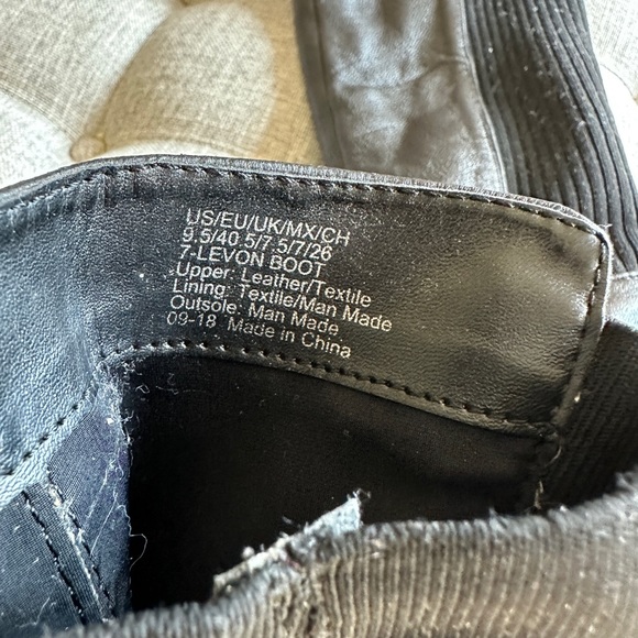 Kenneth Cole Levon Leather & Rib Knit Knee Boots - Picture 4 of 8